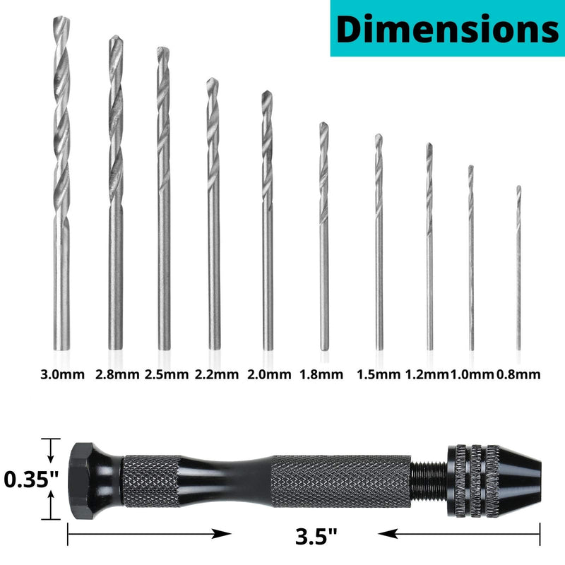 [Australia - AusPower] - Mr. Pen- Gold Nuts and Bolts Kit & Hand Drill with 10 Drill Bits 