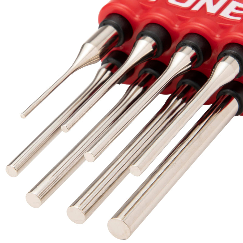 TONE Pin Punch Set PP800P Red 8-Piece PP800P: Includes 8 holder