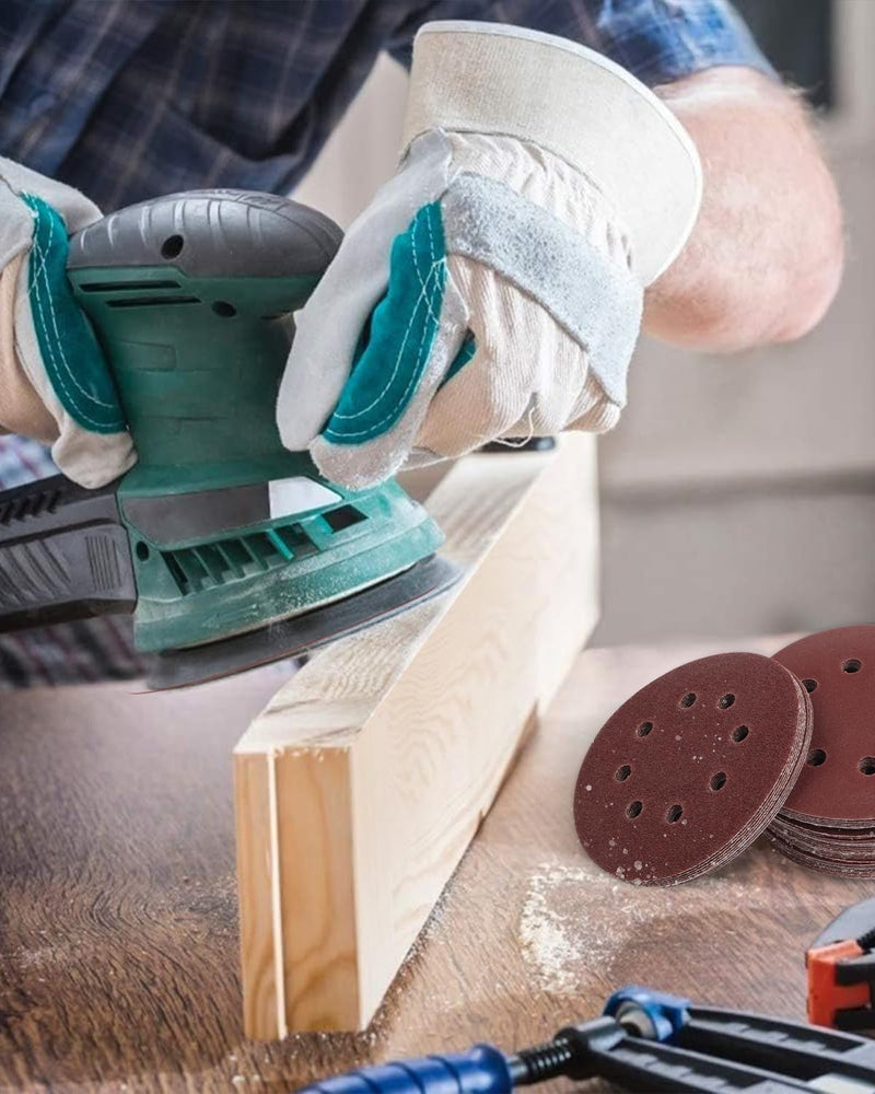 [Australia - AusPower] - Bolatus 30 Piece Sandpaper Set 125 mm Velcro, 8 Hole Sanding Discs Round for Random Orbital Sander (with Grit 40/60/80/120/240/320) Pack of 30 40/60/80/120/240/320 grit 