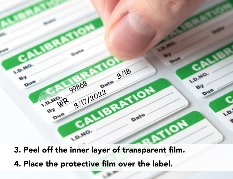 [Australia - AusPower] - Premium Self-Laminating Labels, Waterproof Write-On Adhesive Stickers for NIST & ISO-9000 Calibrations, Pack of 180 