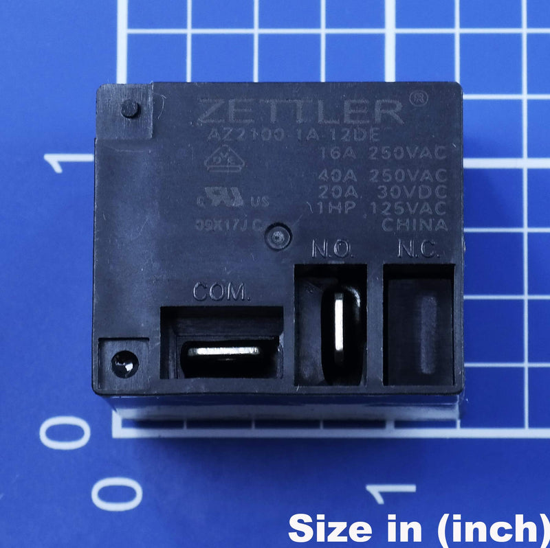 [Australia - AusPower] - (2unit) American Zettler, AZ2100-1A-12DE Relay; E-Mech; Power; SPST; Cur-Rtg 40A 
