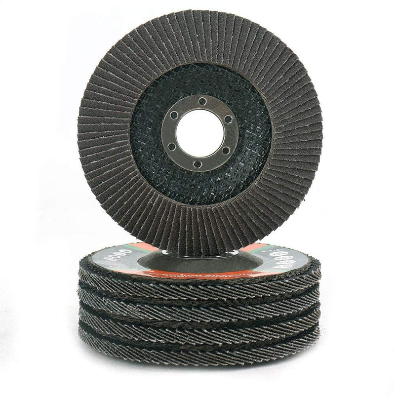 [Australia - AusPower] - 240 Grit Flap Discs 4 1/2 Inch Aluminum Oxide 10 Pack Angle Grinder Attachment Sanding Disc Blending Grinding Finishing 240 Grit 