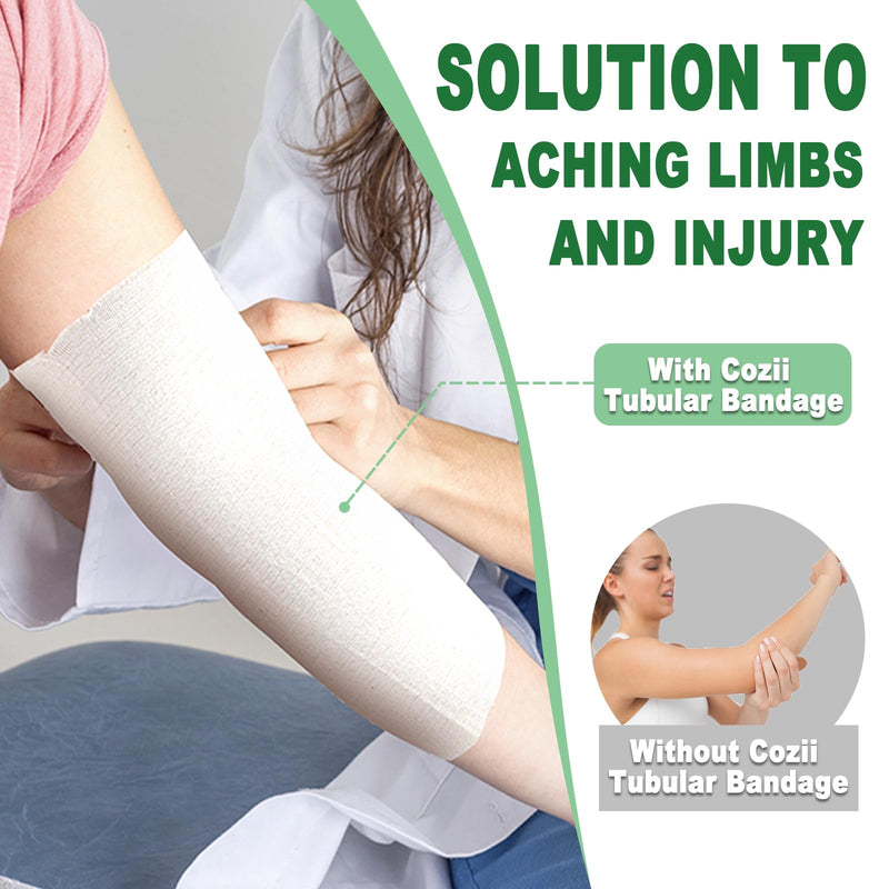 [Australia - AusPower] - Elastic Tubular Support Bandage, Stockinette Tubing for Arm, Legs, Knees, Compression Tube Bandage Roll for Tissue Support 4" x 11 yd (Size F) 