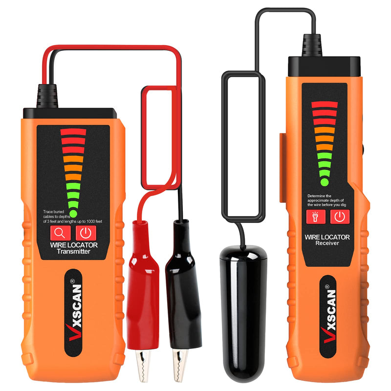 [Australia - AusPower] - VXSCAN Underground Cable Wire Locator, F04 Wire Tracer Tester with Headphones, Earth Cable Locators for Dog Fence, Irrigation Control Wires 