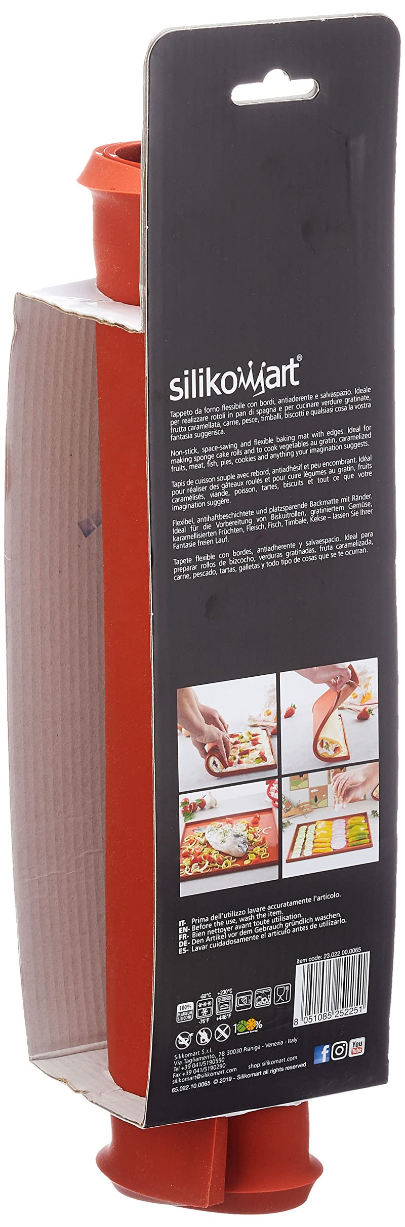 Silikomart Baking Mat Tapis Roulade-SILIKOMART-32,5 x 32,5cm, Silicone, red
