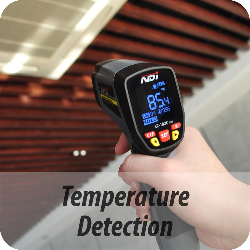 [Australia - AusPower] - NDI High-Precision Infrared Thermometer Temperature Gun, -58℉ to +2372℉, Multi-Purpose for Cooking, Steel Smelting, Automotive Engine Repair, HVAC IRT Gun with Adjustable Emissivity 