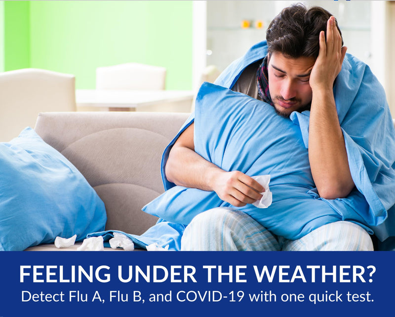 [Australia - AusPower] - Tyfast At Home Flu + COVID Test, 3 in 1 Antigen Rapid Testing for COVID-19 & Flu A/B, Nasal Swab Test Kit, Easy Home Use, Fast Results in 10 Minutes, Home Health Tests, 2 Tests 