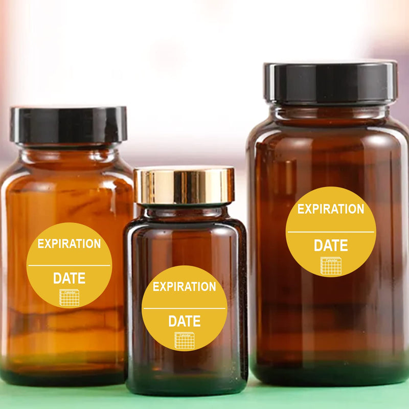 [Australia - AusPower] - Expiration Dates Stickers Shelf Life Stickers 1 Inch Medication Instruction Healthcare Paper Label 500 Pcs Exp Date Management Sticker for Inventory Pills Organized Track Dot Sticker Drugs Labels Round 