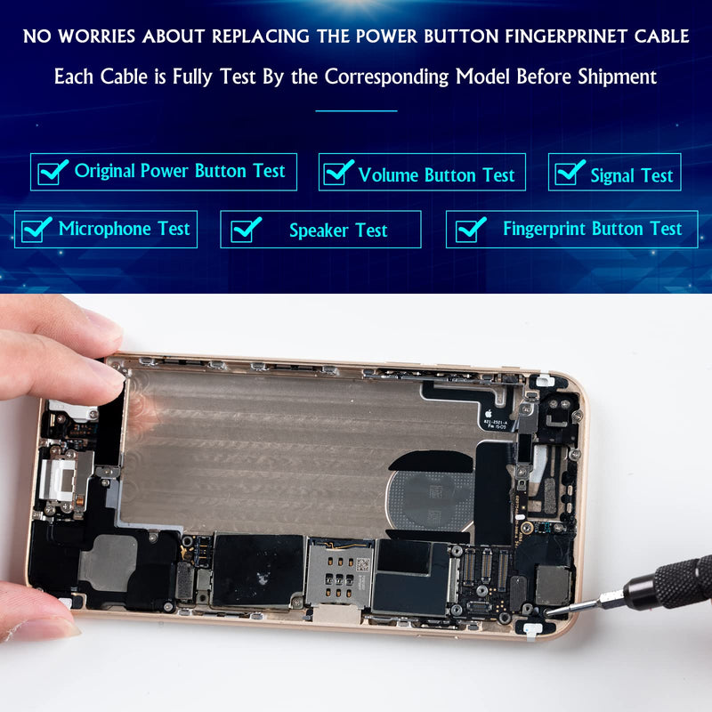 [Australia - AusPower] - Fingerprint Sensor Flex Cable Replacement for Samsung Galaxy A13 5G SM-A136U Power On Off Button Flex Cable with Tools 