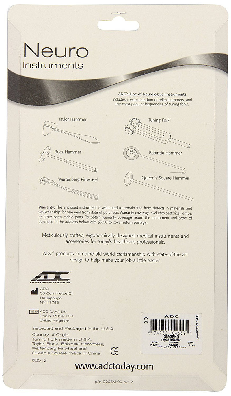 [Australia - AusPower] - ADC Taylor Neurological Hammer Medical Instrument, Red One Size 