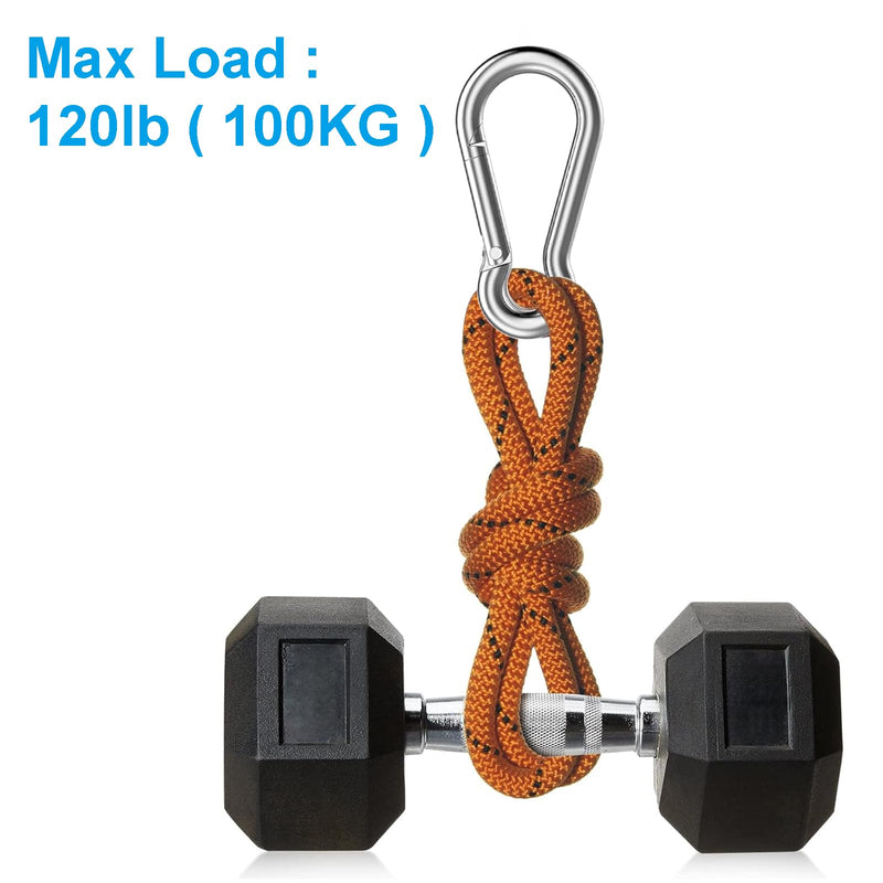 [Australia - AusPower] - 304 Stainless Steel Carabiner Clip Spring Snap Hook Hook Heavy Duty Carabiner Clips for Keychain Outdoor, Climbing, Camping, Hiking, Traveling M6-2.36 IN 4PCS 