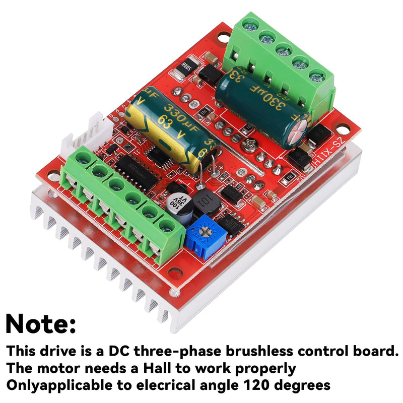 [Australia - AusPower] - 2PCS 6-60V 400W DC Three-Phase Brushless Motor Speed Controller with Hall ，PWM Motor Control Driver Board 12V 24V 48V with Forward/Reverse/Stop/Brake Function 