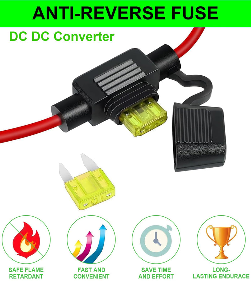 [Australia - AusPower] - 10A 120W Golf Cart 18V 20V 24V 36V 48V Step Down to DC 12V Converter Voltage Regulator Reducer Power Buck Converter Waterproof Transformer 30-60V to 12V 10A 