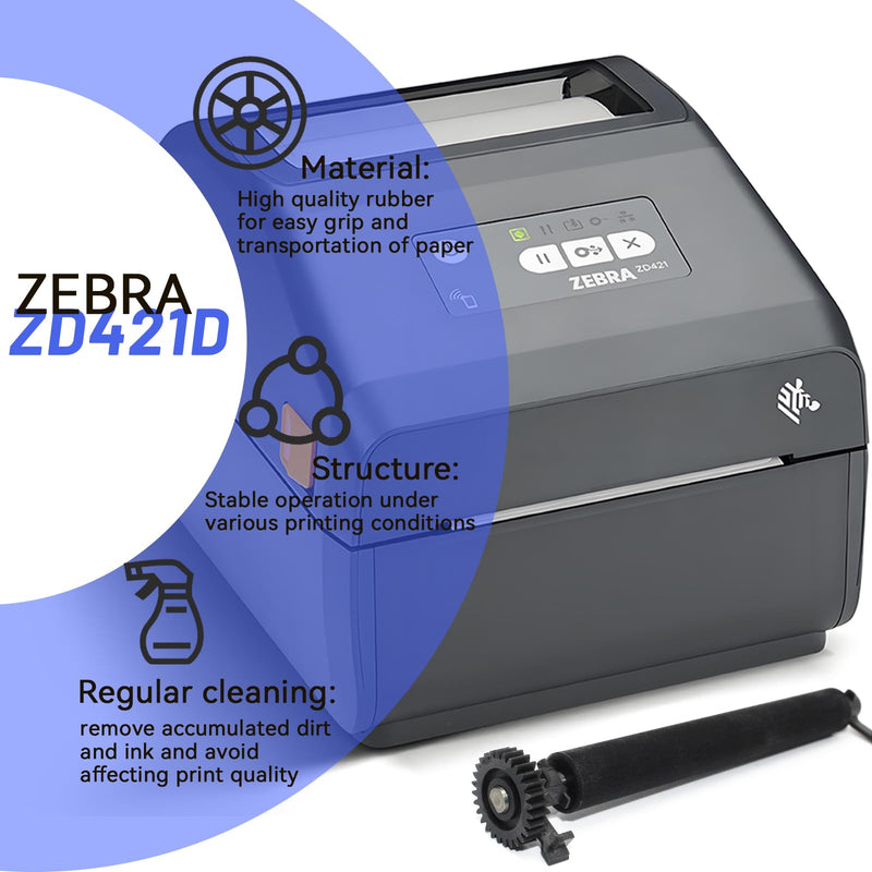 P1112640-061 Kit Platen Roller for Zebra ZD421D ZD621D ZD421 ZD621 D-Series Direct Thermal Desktop Printer Transfer Roller ZD421D/ZD621D