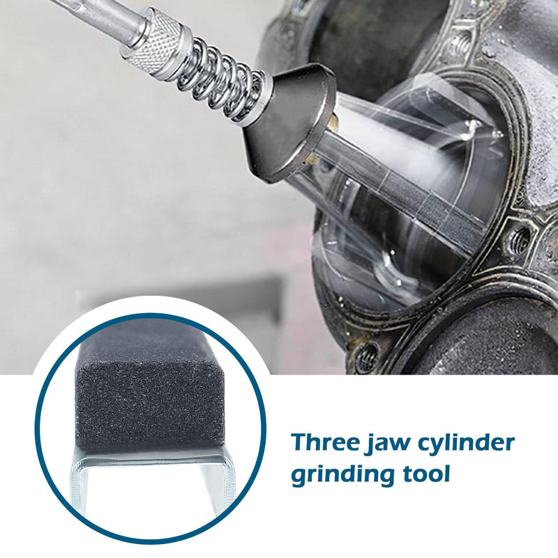 [Australia - AusPower] - 2 Sets Engine Cylinder Hone Stones Replacement 3 Jaw Engine Cylinder Hone Car Engine Cylinder Grinding Brake Hone for Cleaning Polishing 3" 3" 