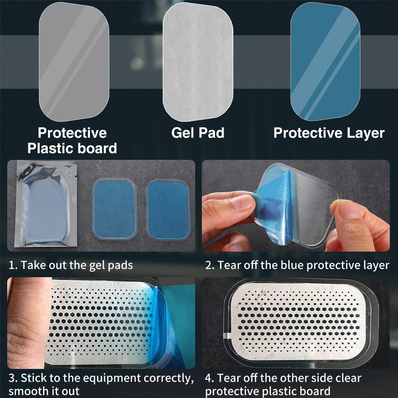 [Australia - AusPower] - PAMASE 50/80 Pcs Gel Pads for Abs Stimulator - Replacement Pads for Abdominal Muscle Trainer, Reusable Ab Workout Toner Belt Accessory abs pads-50pcs 
