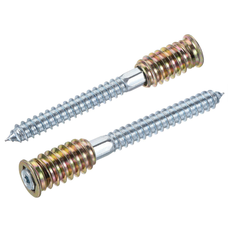 [Australia - AusPower] - uxcell 5pcs M10x30mm Insert Nuts, 8pcs M10x100mm Hanger Bolts, Wood Furniture Set 