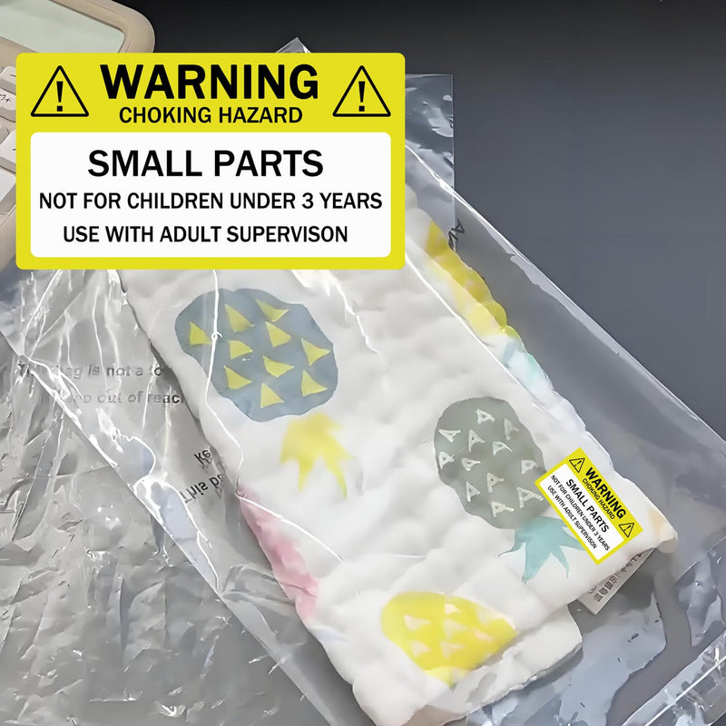 500 Pcs Choking Warning Hazard Labels 1×2 inch Small Parts Not for Children Under 3 Years Stickers for Package Small Business