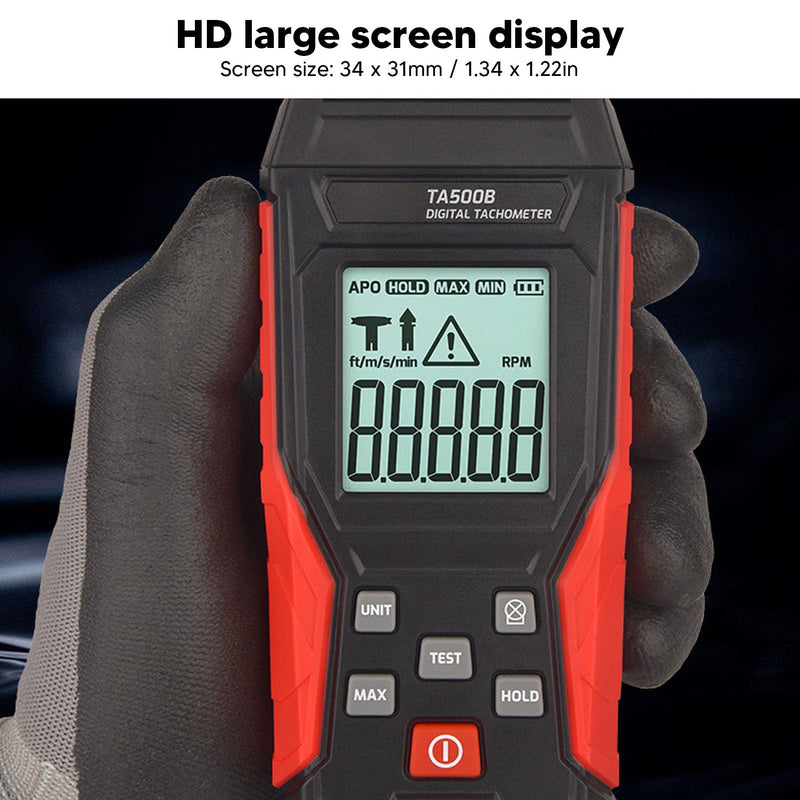 [Australia - AusPower] - Portable Digital Tachometer 3-100,000RPM Non-Contact Measuring Valve Lockable Tachometer 