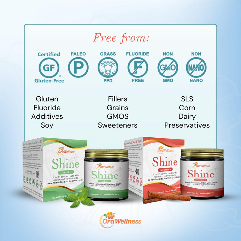 [Australia - AusPower] - Shine Remineralizing Tooth Powder with Hydroxyapatite, Made in The USA, Flouride Free Tooth Repair, Natural Teeth Whitening Powder, Teeth Polish & Stain Remover, Cinnamon 