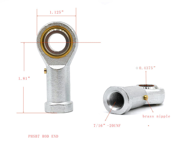 [Australia - AusPower] - PHSB7 Rod End Bearing, 7/16-inch Bore Pre-Lubricated 7/16-20 UNF Female Thread Right Hand Heim Joint (PHSB7(7/16), PHSB Inch Rod Ends) Packing:1pcs PHSB7(7/16) 