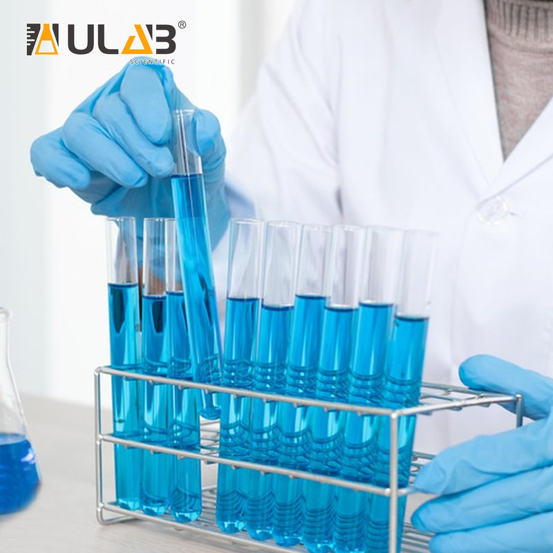 ULAB Stainless Steel Test Tube Rack, Wire Constructed, 24 Places, Suitable for Tubes of Dia.≤25mm, UTR1010 24 Holes, Stainless Steel