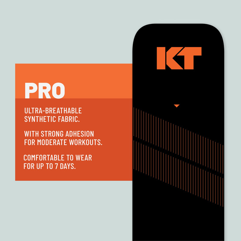 [Australia - AusPower] - KT Tape, Pro Synthetic Kinesiology Athletic Tape, 20 Count, 10” Precut Strip Jet Black 