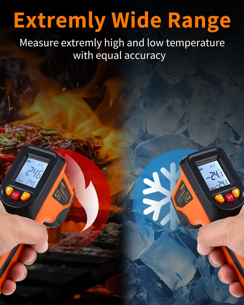 [Australia - AusPower] - Toaren Infrared Digital Thermometer 50 °C ~ 600 °C IR Temperature Gun Digital Laser Temperature Meter with LCD Display (Not for People) 