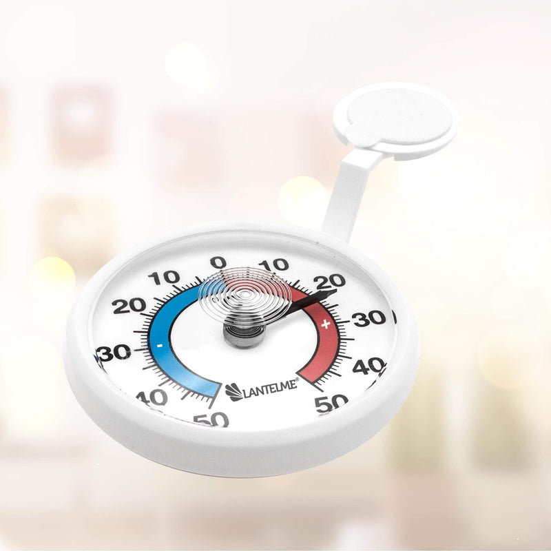 [Australia - AusPower] - Lantelme Set of 2 Window Thermometer Set Self-Adhesive Outside on Window Pane or Frame, Temperature + - 50°C, Analogue Bimetal Thermometer for Garden and Windows, Made in Germany in White 