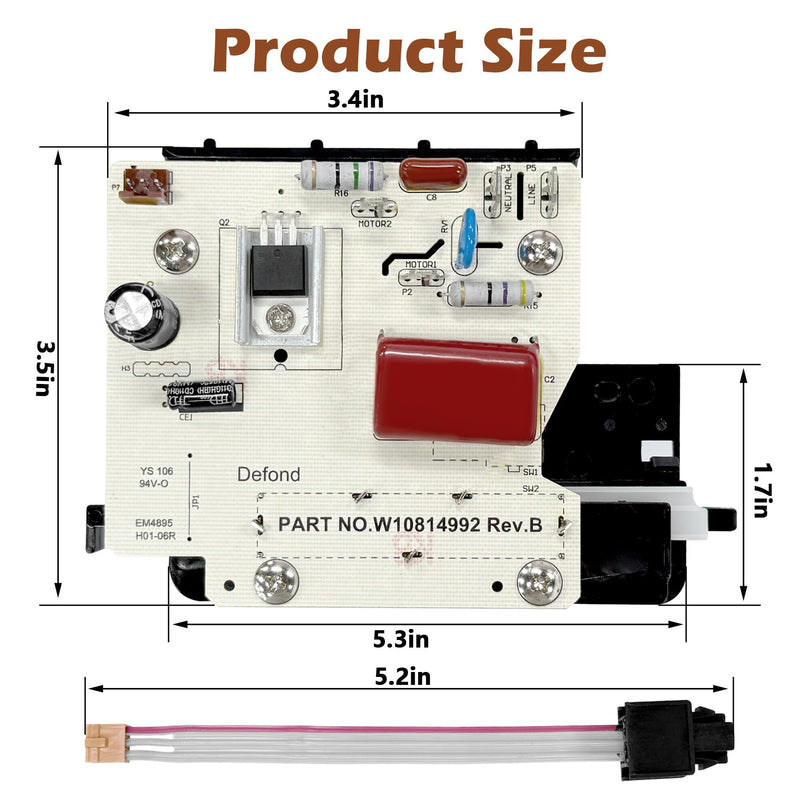 WP9706648 9706648 Speed Control Replacement for Whirlpool, KitchenAid Stand Mixer, W10815809 WP9703312 WP9706650 PS11746947 W10814992 Stand Mixer Speed Control Board Swith Mixer Parts 9703312