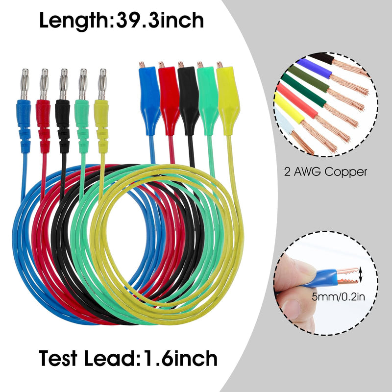 [Australia - AusPower] - 31PCS Back Probe Kit, Banana Plug to Copper Alligator Clip Automotive Test Leads Set, Insulation Wire Piercing Probes, Test Wires for Car Repairing Diagnostic Circuit Testing (30) 