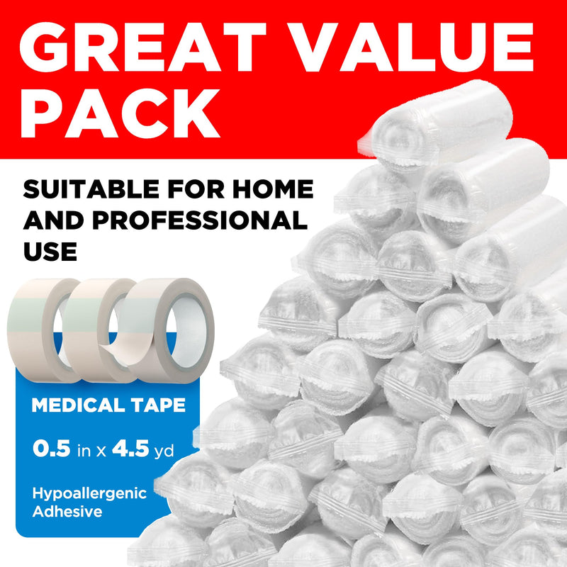 [Australia - AusPower] - Premium Gauze Rolls - (36 Pack) - 3" x 4.1yd First Aid Rolled Gauze - Individually Wrapped + 3 Free Bonus Tapes - Conforming Breathable Gauze Wrap Roll for Wounds 36 Pack (3 in) 