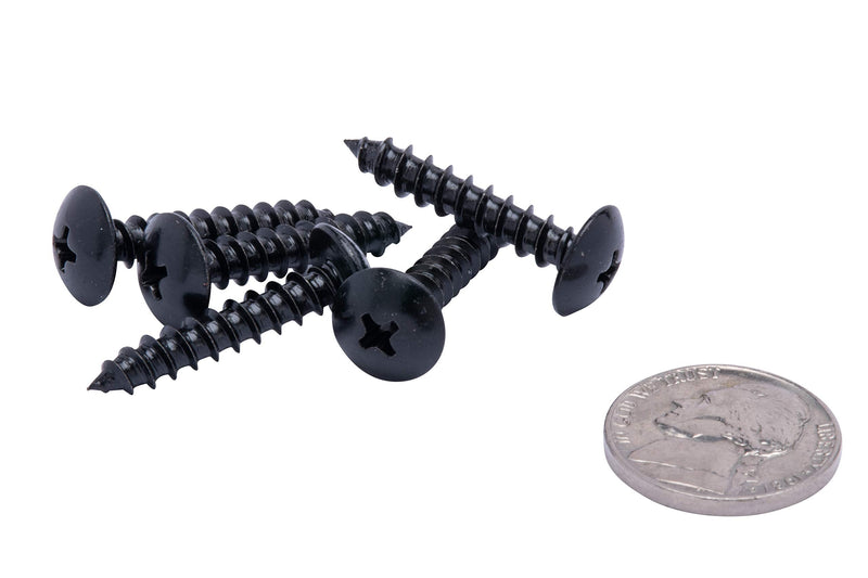 [Australia - AusPower] - Bolt Dropper 10 X 1" Stainless Truss Head Phillips Wood Screw, (25 Pack), Black Xylan Coated 18-8 (304) Stainless Steel Screws Corrosion Resistant Commercial Grade by Bolt Dropper #10 x 1" 