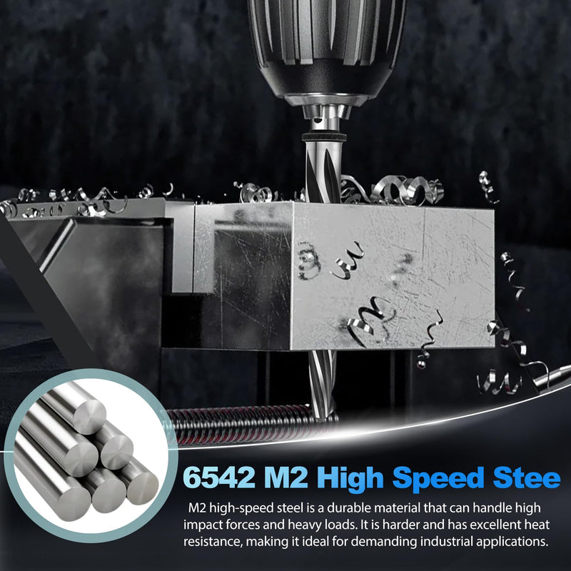 [Australia - AusPower] - 1/2" Bridge Construction Tapered Reamer Drill Bit,M2 HSS Chucking Reamer with 1/2" Non-Slip Handle,12mm-5 Spiral Edge Design Car Reamer for Steel, Alloy,Wood,Plastic,for aligning or enlarging Holes 1/2 in 