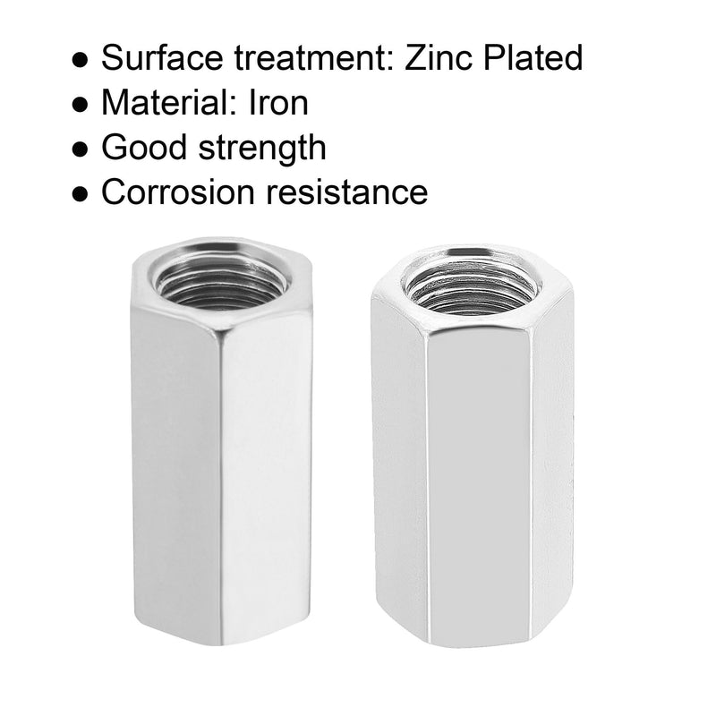 [Australia - AusPower] - MECCANIXITY Hex Coupling Nuts M10 x 1mm Fine Thread 30mm Length Sleeve Stud Rod Adapters Pipe Connectors Pack of 15 M10x30mm 