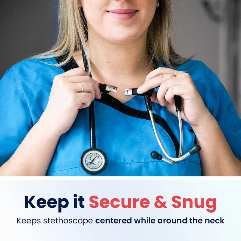 [Australia - AusPower] - Clip for Stethoscopes, Stethoscope Clip for Doctors, Nurses, Medical Students, Stethoscope Accessory Compatible with 3M Littmann Classic III, Lightweight II S.E, and More, Pink 