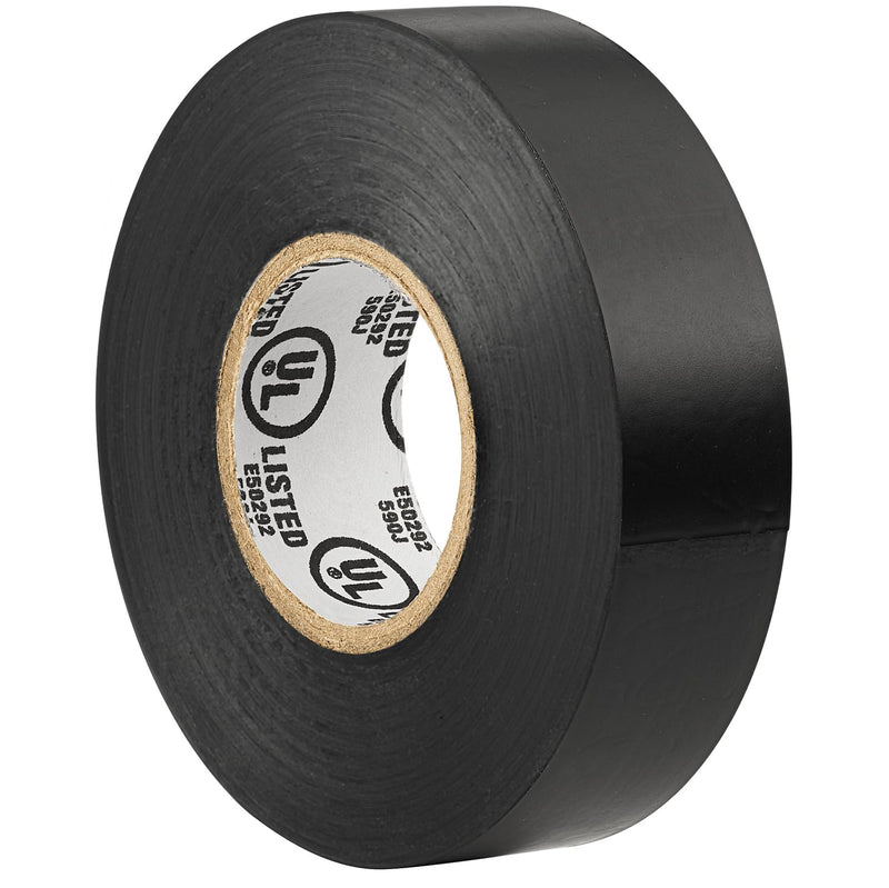 [Australia - AusPower] - Black Electric Tape - Professional Grade - 3/4 inch x 66ft - PVC Electrical Insulating Tape for All Weather - U/L Approved - Waterproof - Home Improvement Electrical Equipment - Pack of 3 