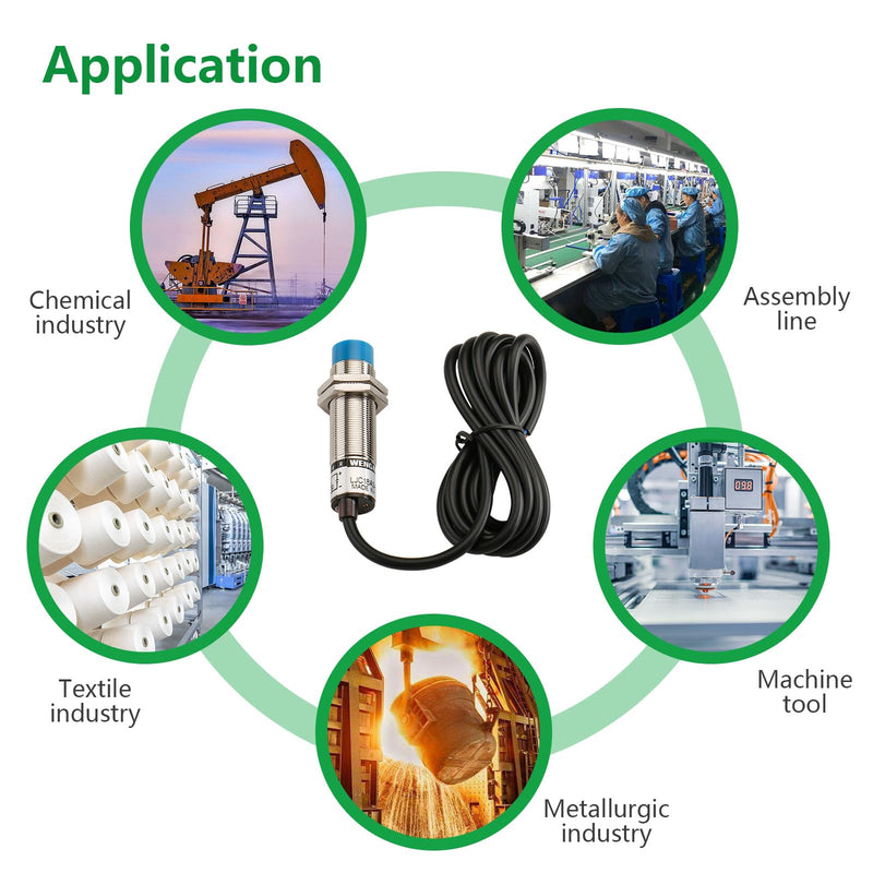 Wengart Capacitive Proximity Sensor Switch LJC18A3-B-Z,M18,DC10-30V,PNP_Normally Open 300mA,10mm Detecting Distance,3 Wire