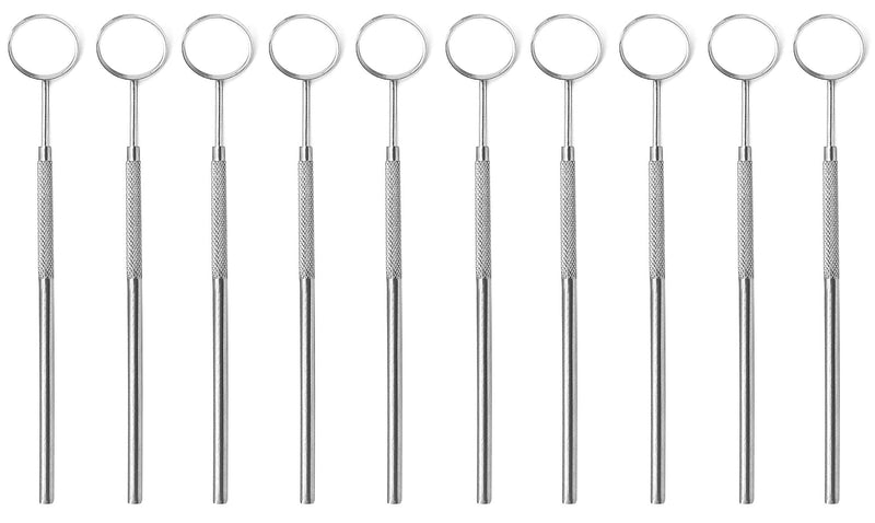 [Australia - AusPower] - 10 Piece Dental Mouth Mirror #5 W/Handle Dental Instrument 