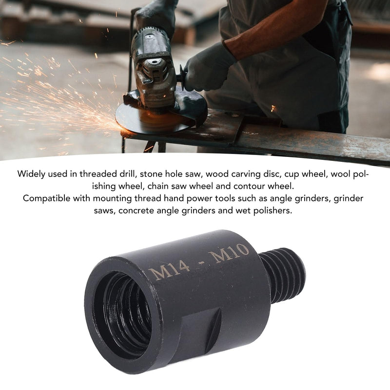 [Australia - AusPower] - Pack of 2 Angle Grinder Thread Adapter, M10-M14 Angle Mill Adapter CRV Steel Female to Male Mill Wave Converter Interface Connection (M14 to M10) M14 bis M10 
