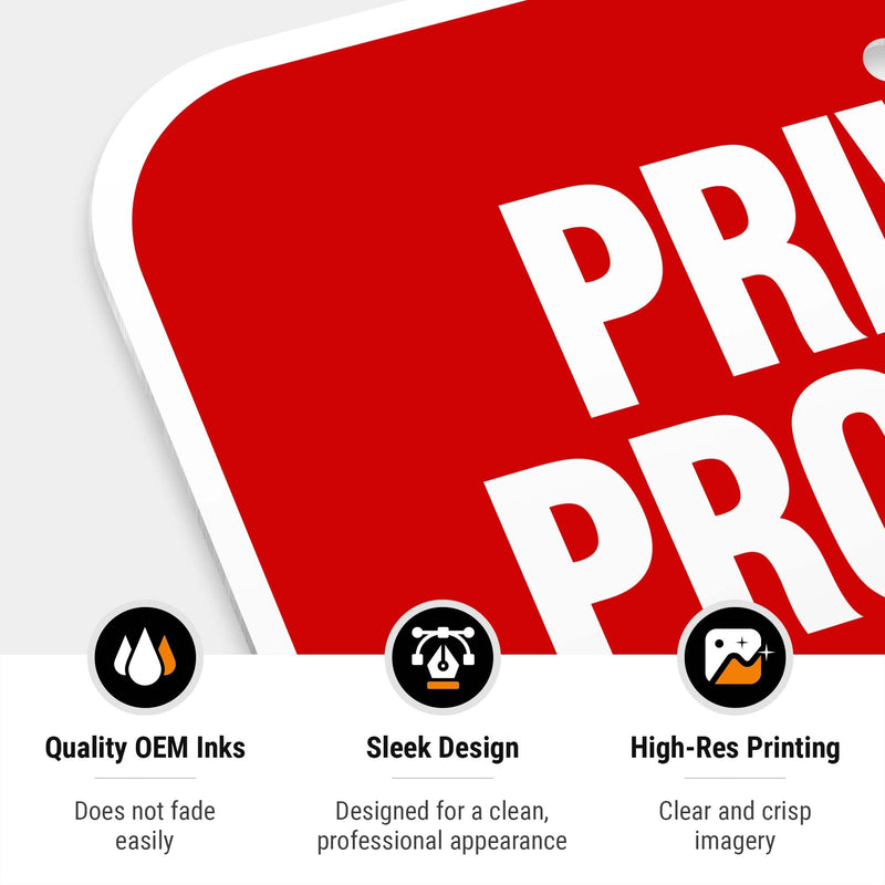 Private Property No Parking Violators Will Be Towed Away Sign, 12x18 Inches, Rust Free .063 Aluminum, Fade Resistant, Made in USA