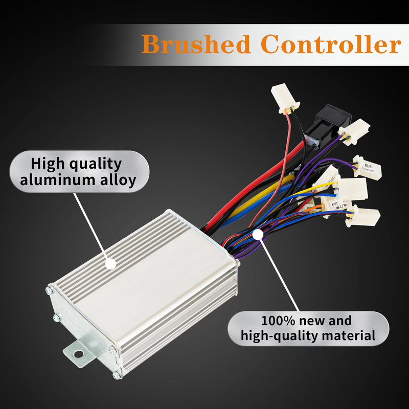 Brush DC Controller 48V 1000W Brush Motor Speed Control Brushed Controller with 3 Speed Switch for Scooter Electric Bicycle (48V 1000W)