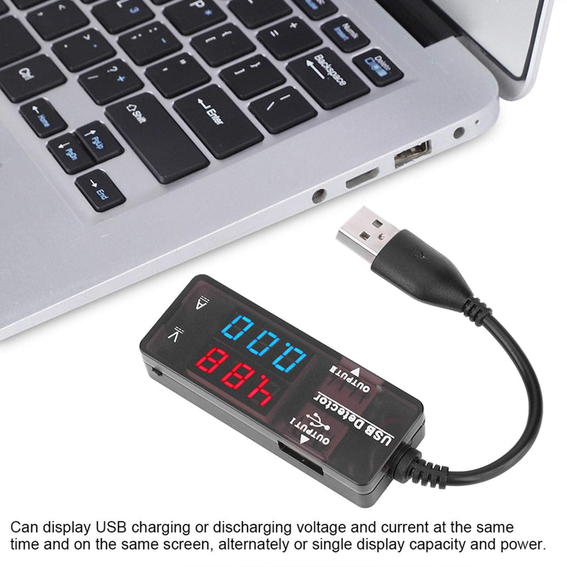 [Australia - AusPower] - YB26VA USB Detector, Lasting Duals Display USB Detector Voltmeter Ammeter Battery hatacity Tester for Mobile Phone Tablet Computer USB Device(Duals Color) 