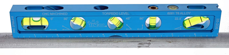 [Australia - AusPower] - IDEAL Electrical 35-208 Electrician Level CNC Machined Aluminum Level with 5 Acrylic Vials, Magnetic Jaw 