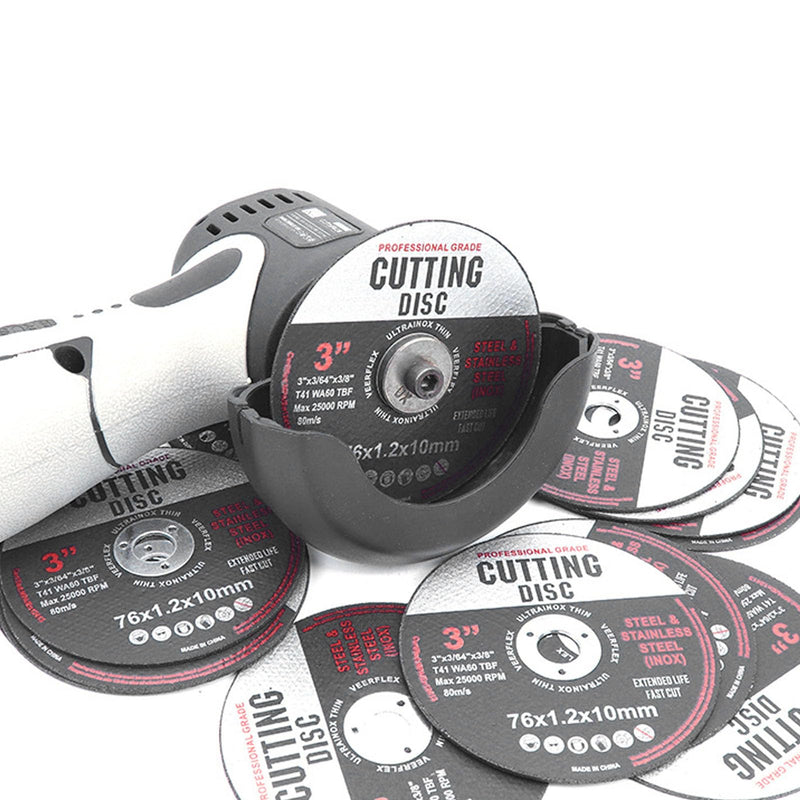 [Australia - AusPower] - Pack of 12 Cutting Discs, Cutting Disc 76 mm, Cutting Disc 76 mm Wood and Metal, Serrated Disc 76 mm, 76 mm Cutting Disc, 76 mm Sanding Disc, Black 