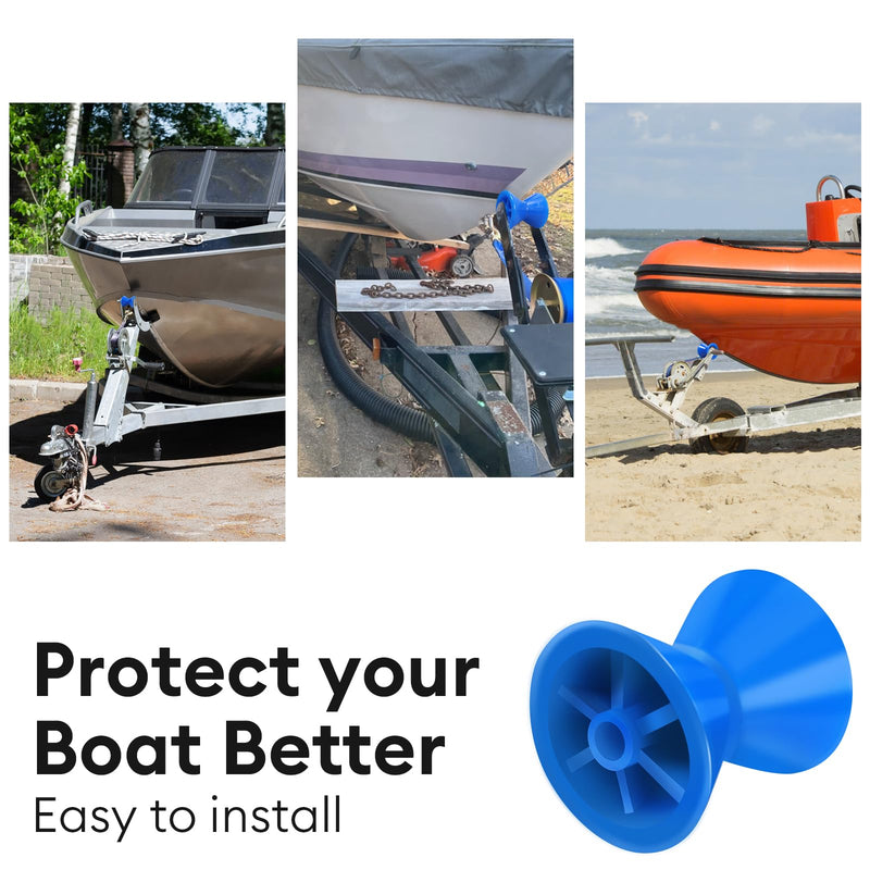 3 Inch 4 Inch Boat Trailer Roller Installation Aperture 1/2" Bow Stop for Boat Trailers Blue Bow Roller. 3 Inch