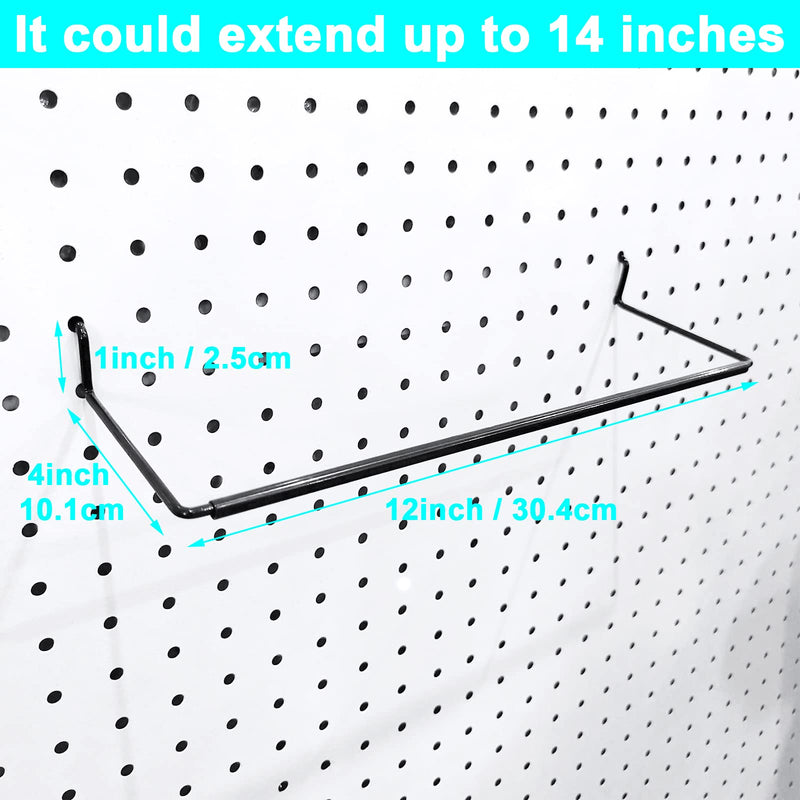 [Australia - AusPower] - 5 Pack Extendable Pegboard Paper Towel Holder,Pegboard Hook for Workshop,Garage,Kitchen,Laundry Room,Bathroom etc. 