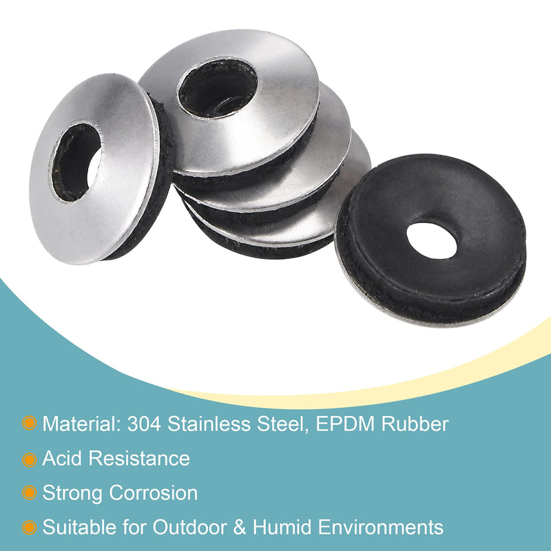 [Australia - AusPower] - MECCANIXITY Bonded Sealing Washers 12x4.2x2.8mm Stainless Steel EPDM Rubber Backed Screw Gasket, Pack of 200 