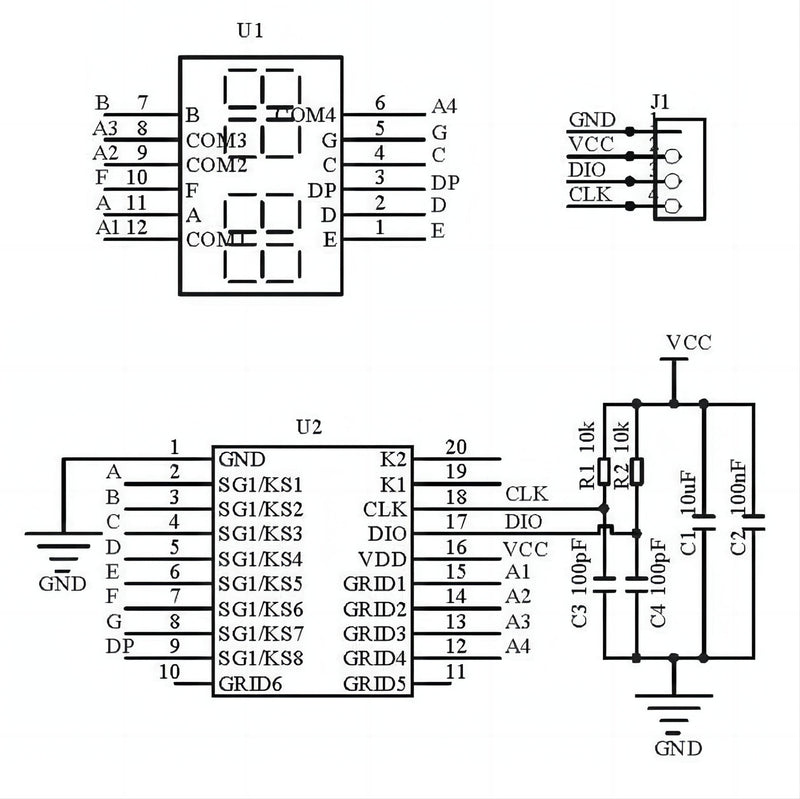 [Australia - AusPower] - 4 Digit 7 Segment Digital Tube LED Display Board for Arduino (5 Pcs) 5 Pcs 