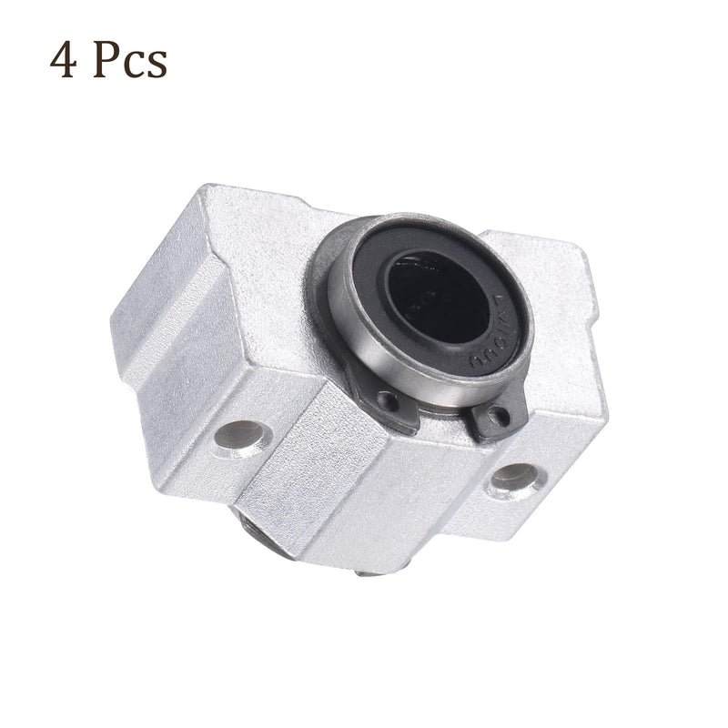 [Australia - AusPower] - 4pcs SCV10UU Linear Slide Blocks, [10mm Bore] Steel Linear Motion Bearing for CNC Machines Packaging Equipment 3D Printers Use 10mm 